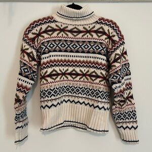 James St. John knit turtleneck vintage style sweater size small